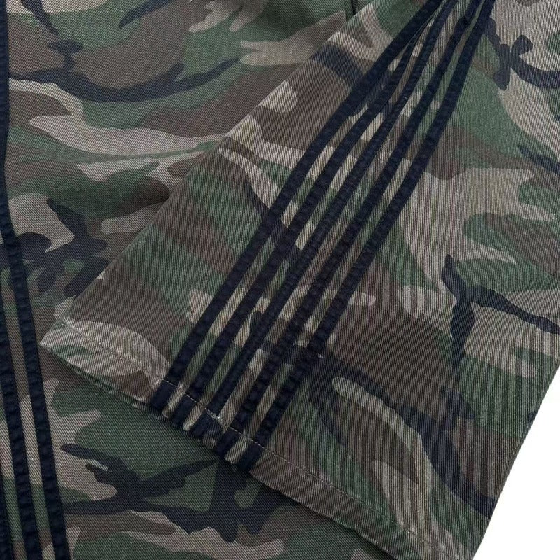 Striped Camo Denim Jeans