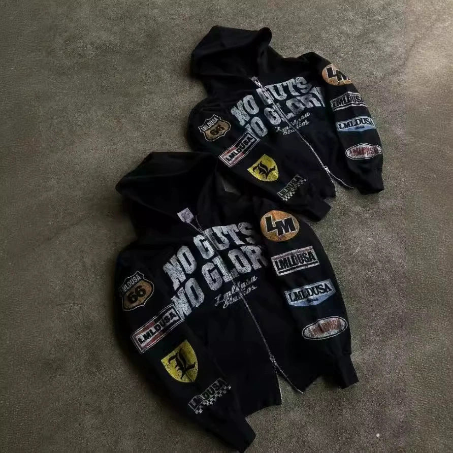 Retro Racing Zip Hoodie