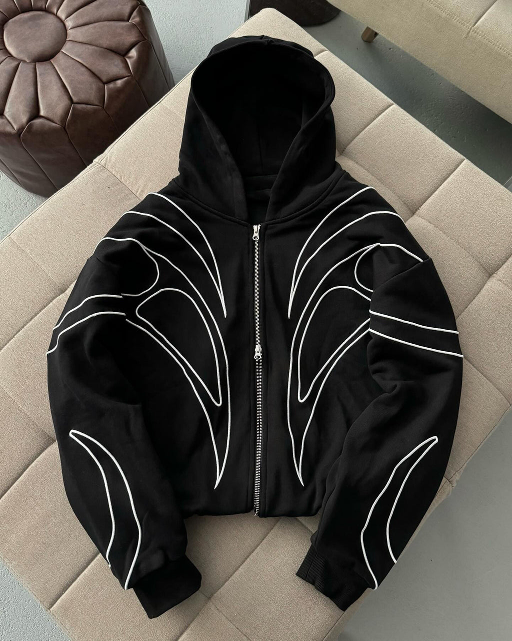 Embroidered Heavyweight Zip Hoodie