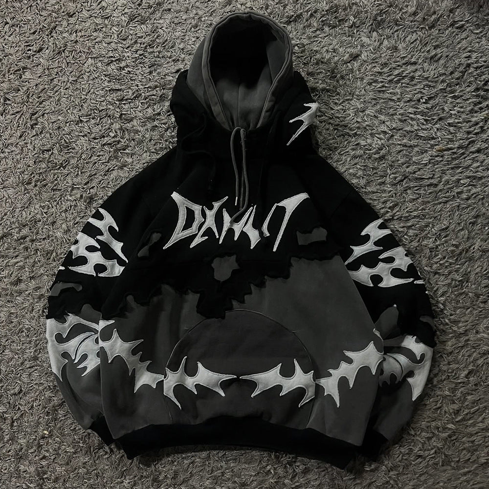 Patchwork Pullover Hoodie