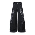 Retro Embroidered Denim Baggy Jeans