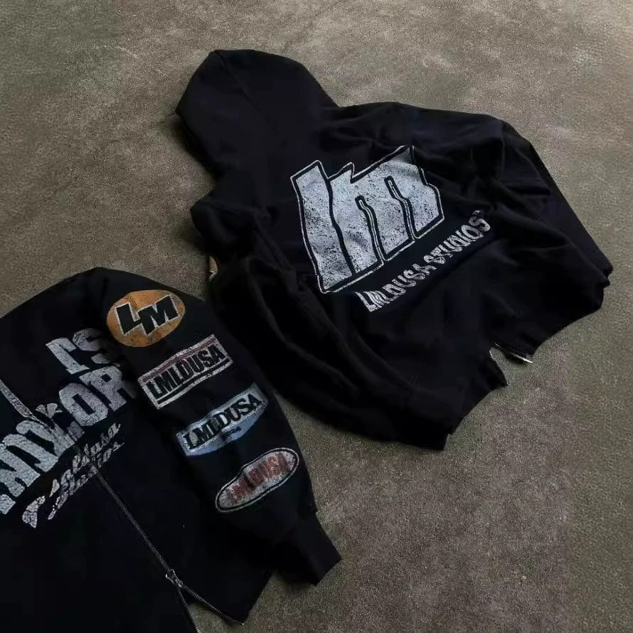 Retro Racing Zip Hoodie