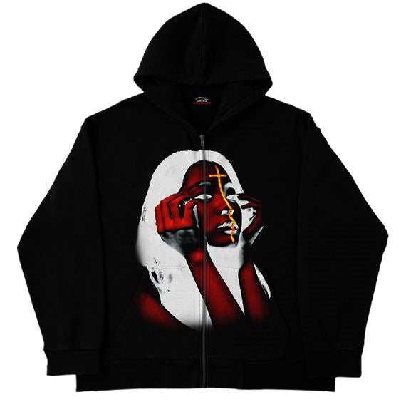 Worried Zip Hoodie