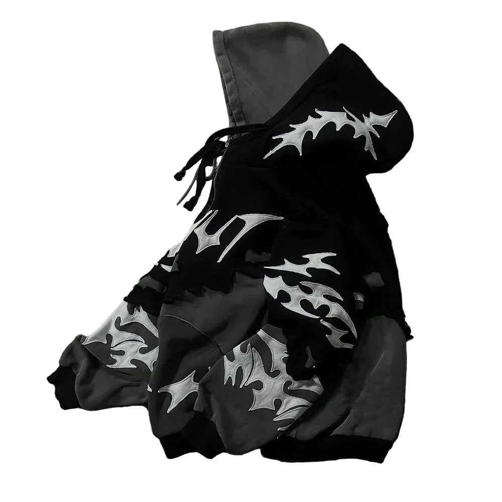 Patchwork Pullover Hoodie
