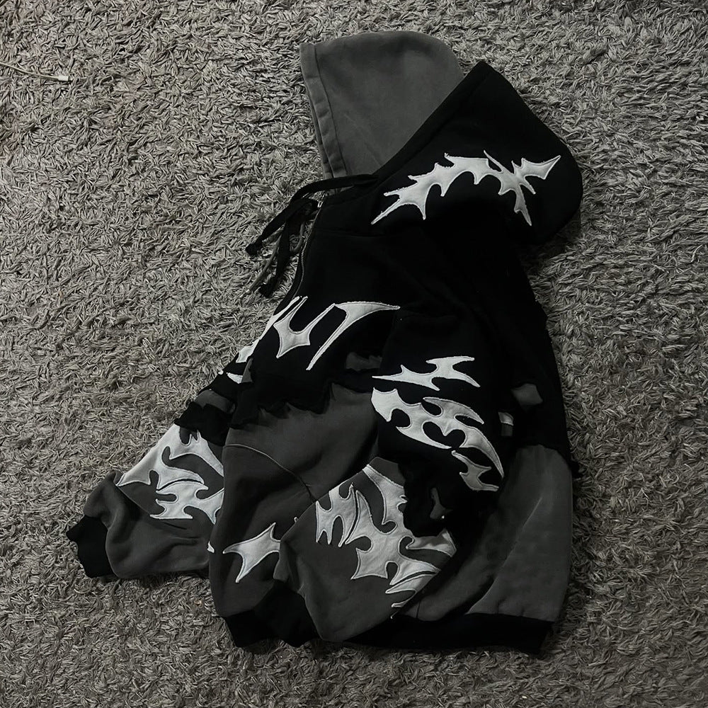 Patchwork Pullover Hoodie