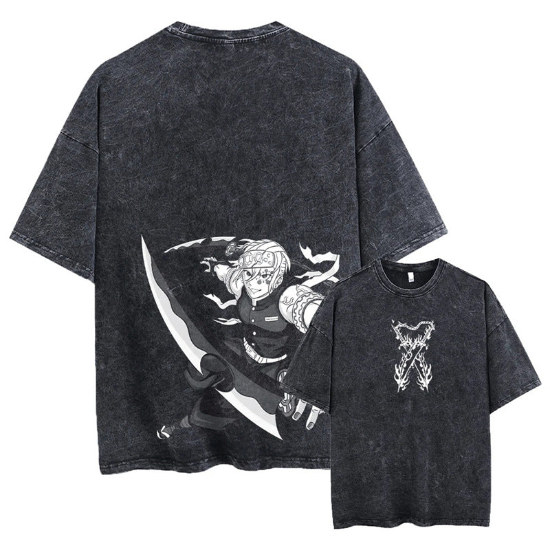 Anime short-sleeved cotton devil tee shirt