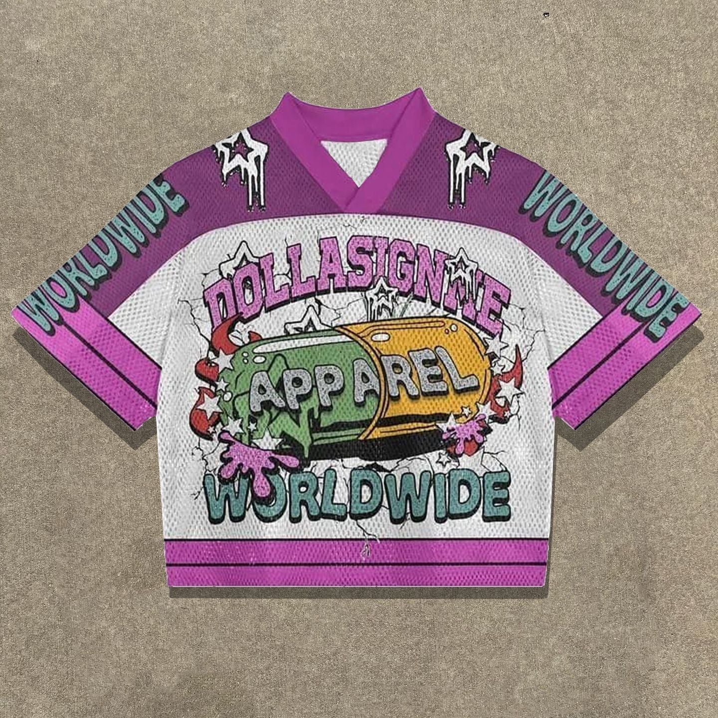 "Worldwide" NFL Style Printed Tee