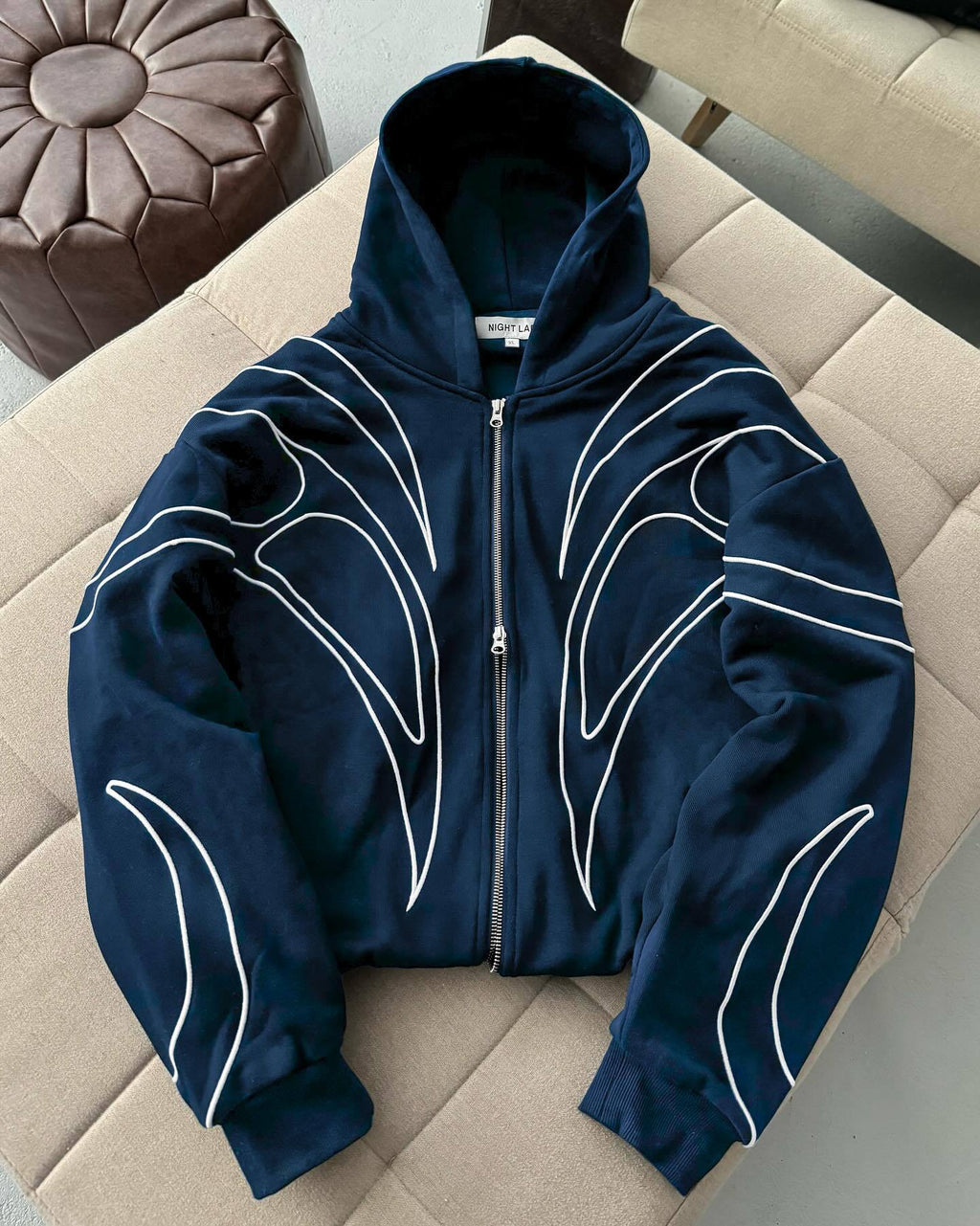 Embroidered Heavyweight Zip Hoodie