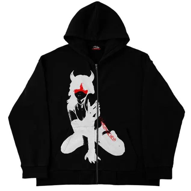 Devilish Behavior Zip Hoodie