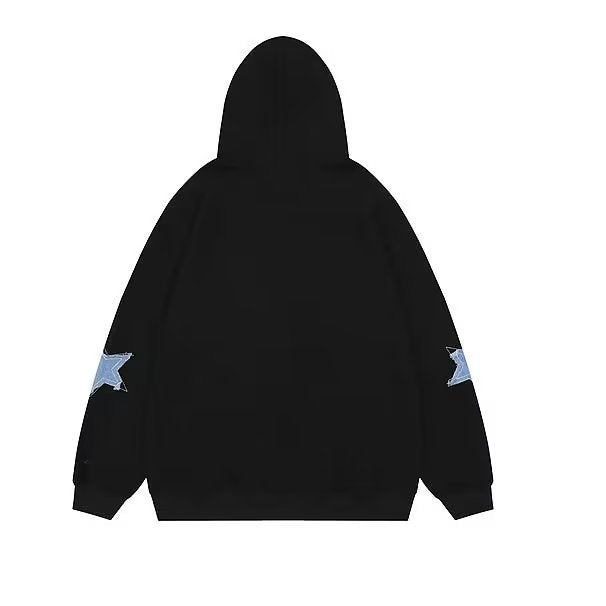 Star Patchwork Zip Hoodie