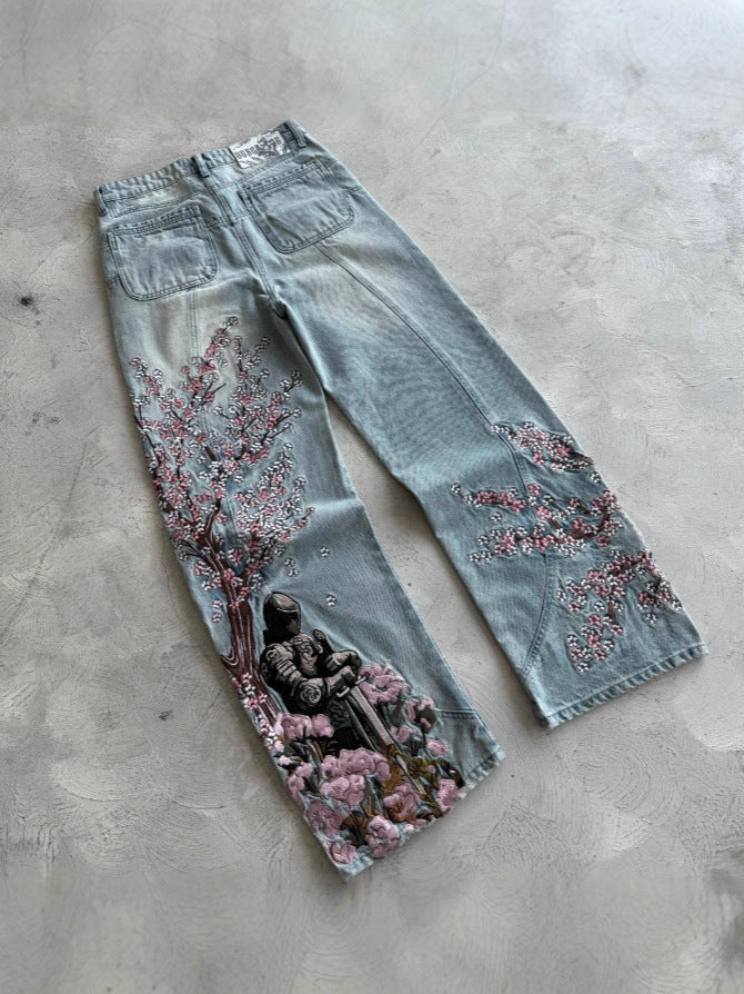 Cherry Blossom Denim Jeans