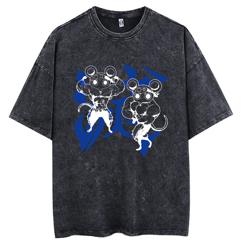 Anime short-sleeved cotton devil tee shirt