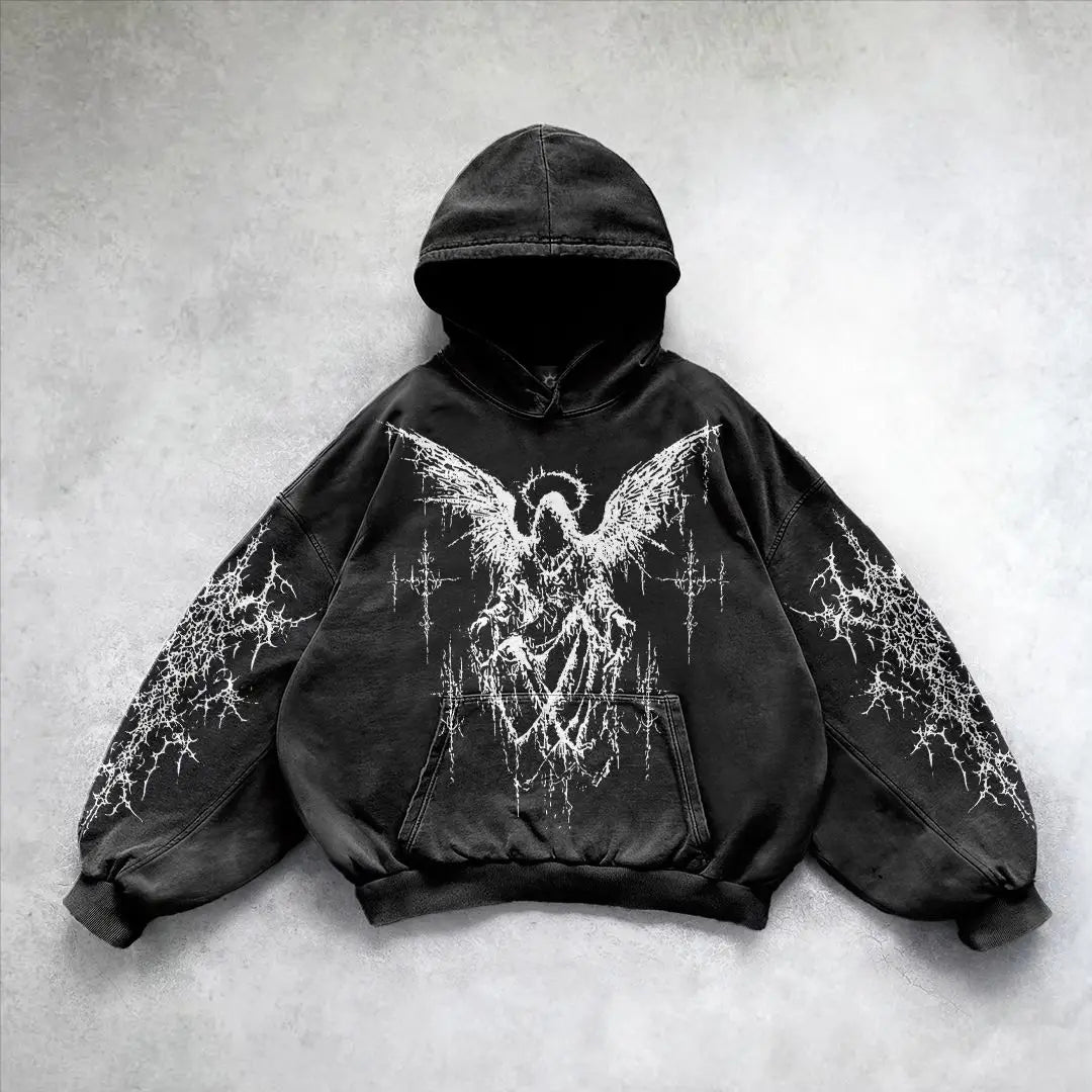 Relaxed Angel Pullover Hoodie