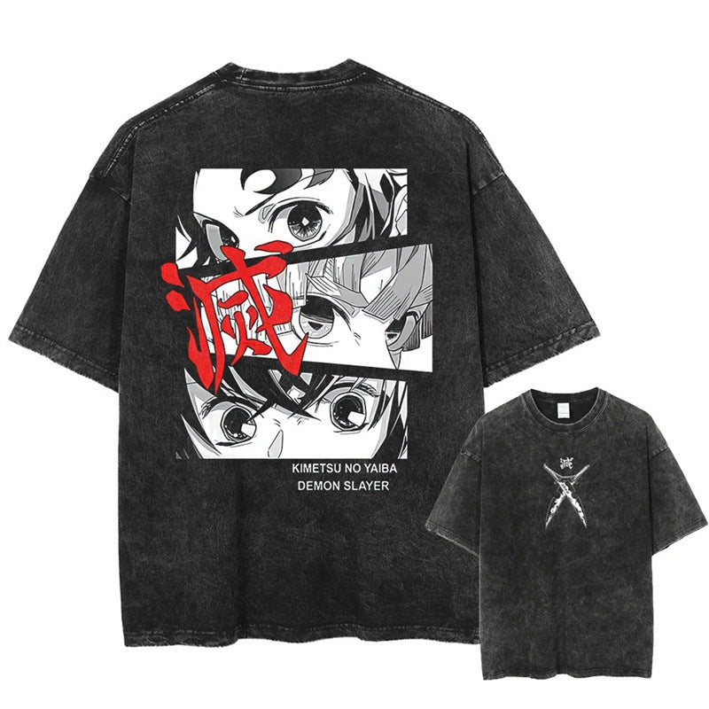 Anime short-sleeved cotton devil tee shirt