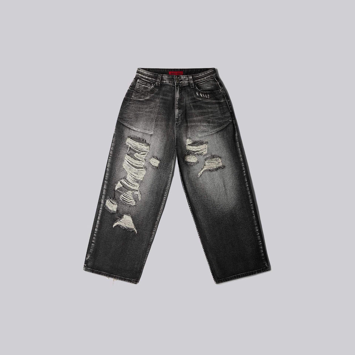 "Angels" Printed Denim Pants