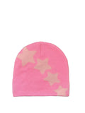 Pink Stars Retro Knitted Beanie