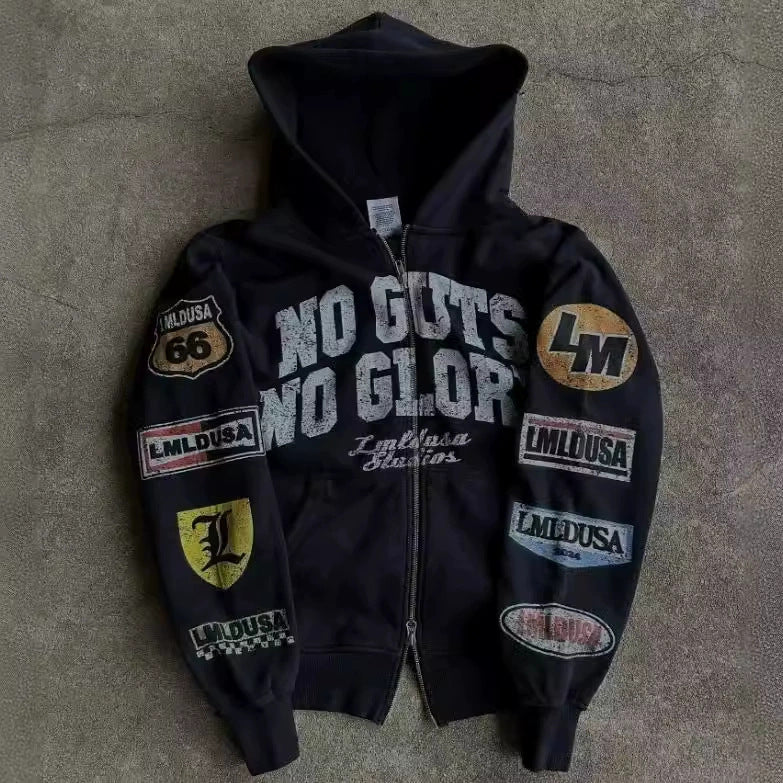 Retro Racing Zip Hoodie