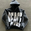 Embroidered PEACE Zip Hoodie