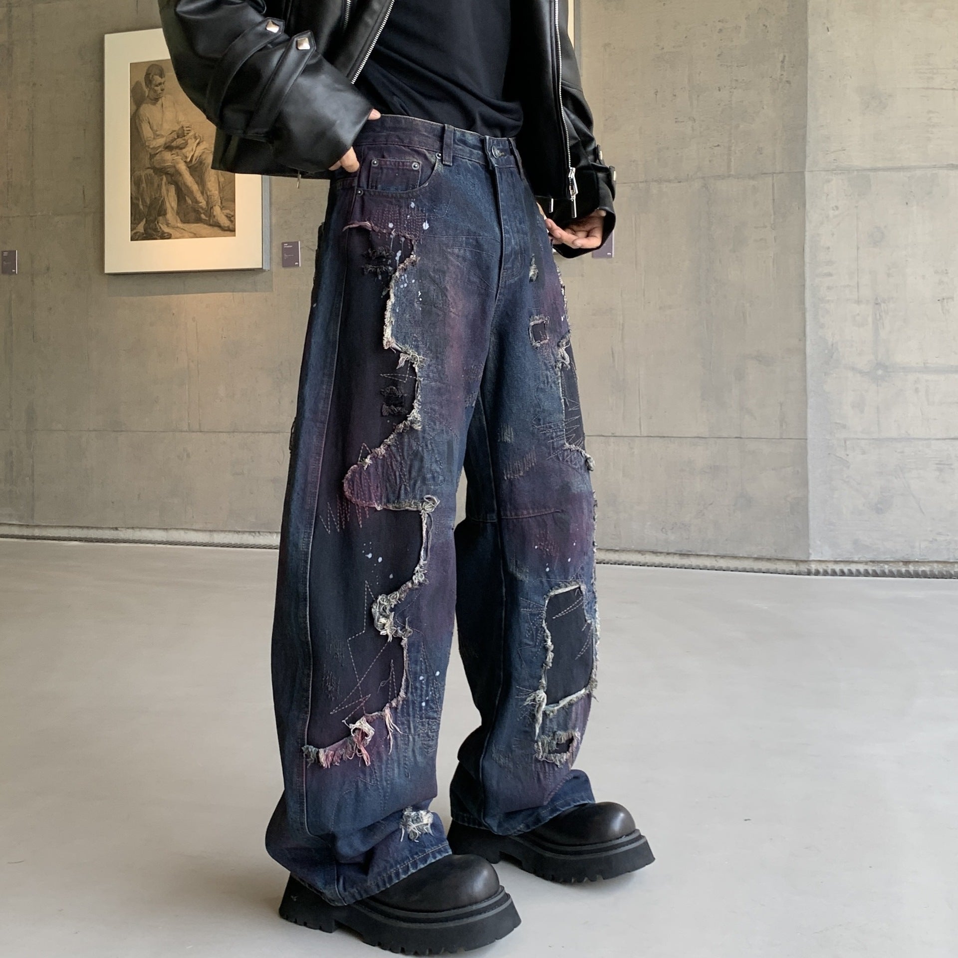 Retro Cargo Pants blue